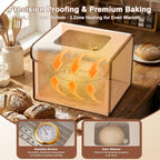 Folding Dough Proofer Box with Humidification Function, Sourdough Proofer Box Temp Control 48H Timer & Humidity
