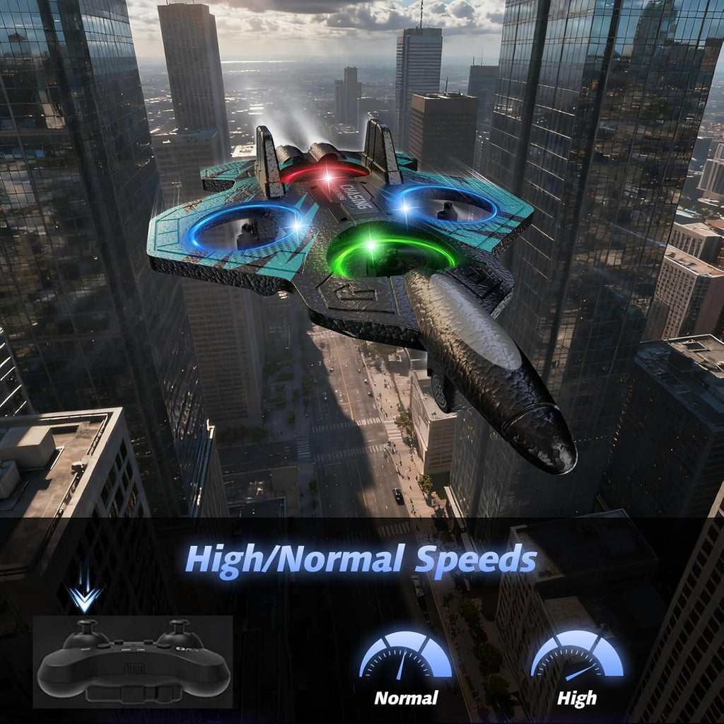 Foam RC Airplane with Cool Led Light, 360° Flip and Headless Mode, Remote Control Airplane RC Plane for Kids Adults