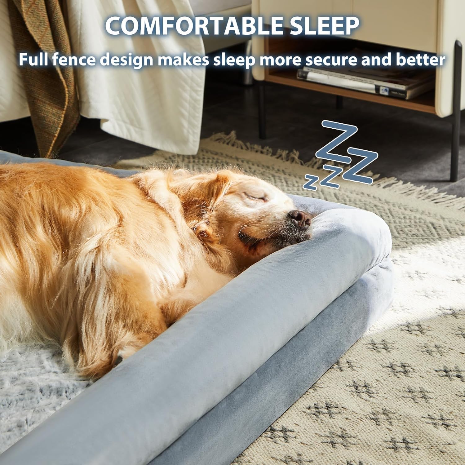XL Extra Large Dog Bed, Washable Dog Couch with Removable Waterproof Cover, Orthopedic Large Pet Sofa Bed with