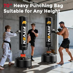 70'' Freestanding Punching Bag with Boxing Gloves, Heavy Boxing Bag with Suction Cup Base, Stand Kickboxing Bag for