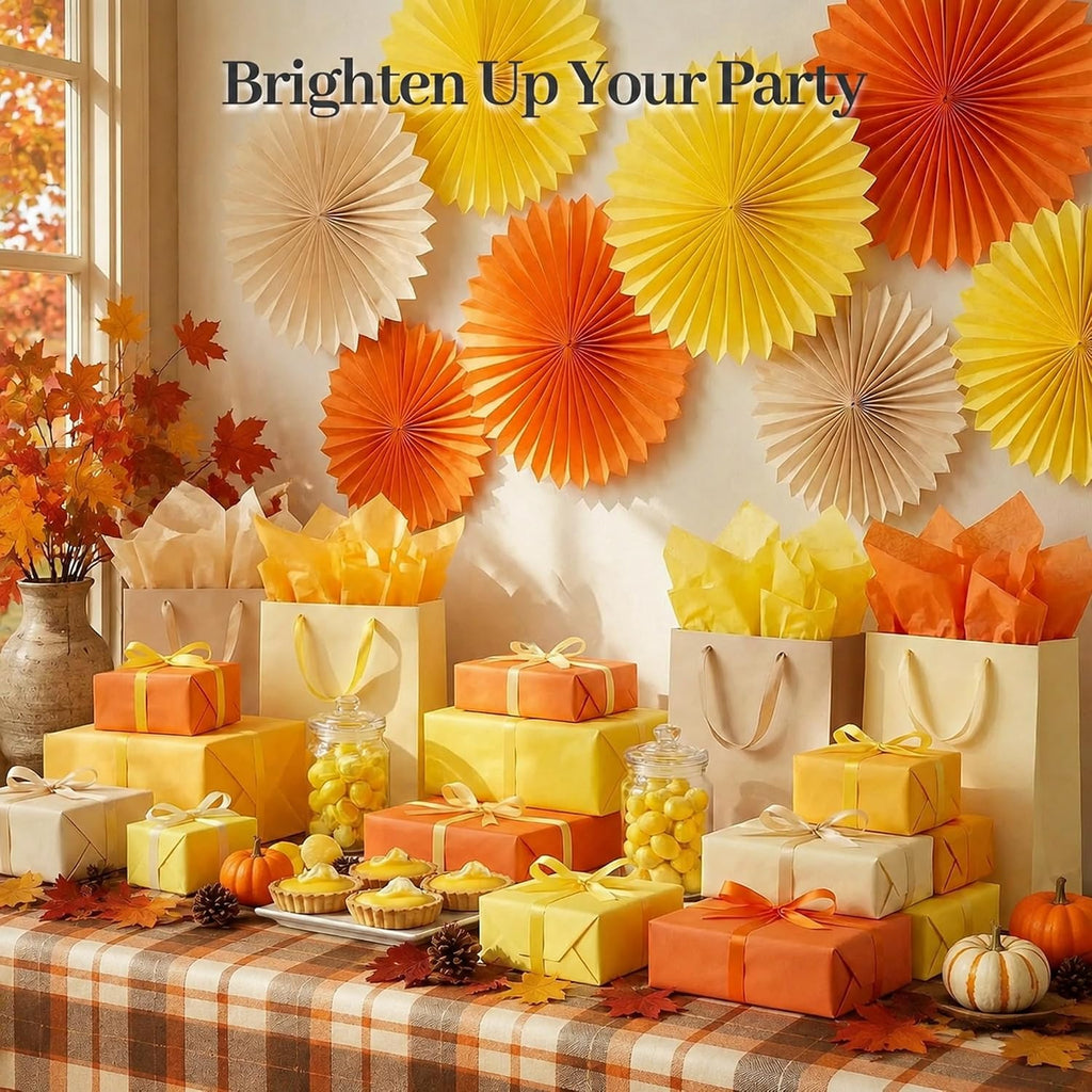 Yellow and Orange Tissue Paper 112 Sheets, 20 X 14 inch