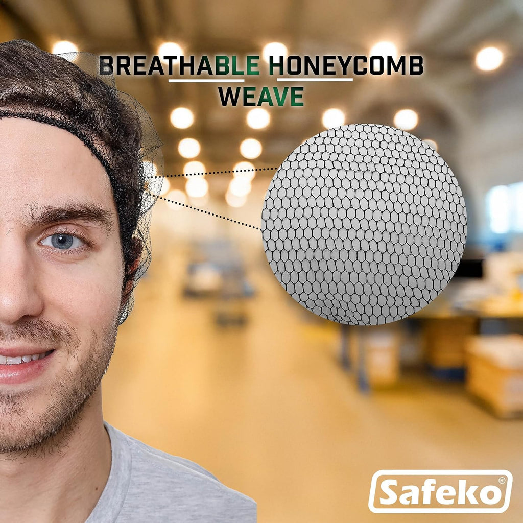 Disposable Honeycomb Nylon Hair Nets | Breathable | [BLACK | BLUE | BROWN | WHITE |18”|21”|24”|28”]