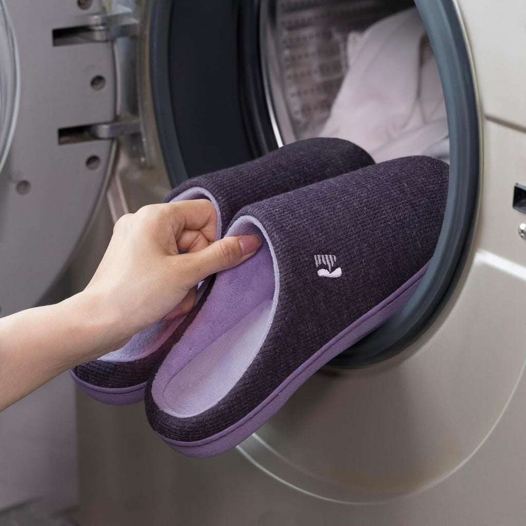 Women's Original Two-Tone Memory Foam Slipper | Slip-on, Indoor/Outdoor, House Use, Non-Slip, Machine Washable
