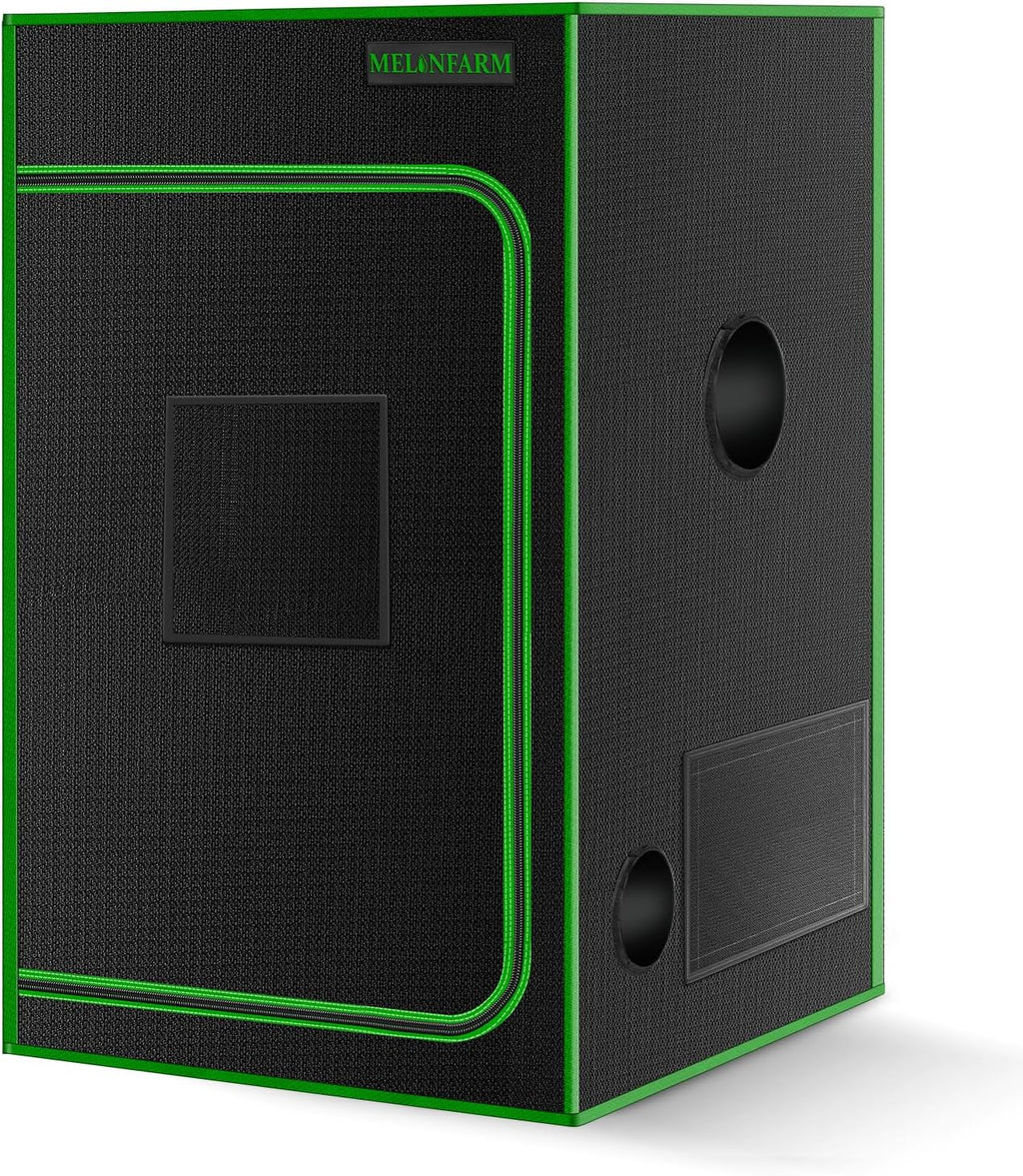 2x2 Grow Tent, 24"x24"x36'' High Reflective 600D Diamond Mylar Canvas with Observation Window and Floor Tray for