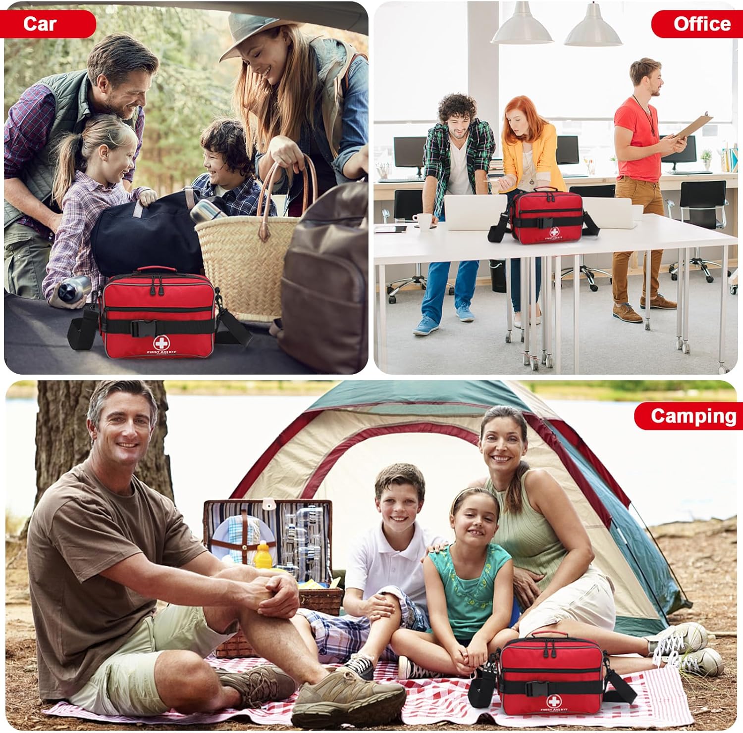 Premium 420 Piece Large First Aid Kit for Home, Car, Travel, Camping, Truck, Hiking, Sports, Office, Vehicle &