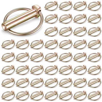 50 Pcs Lynch Pins with Ring Locking Hitch 7/16 x 1-3/4 Inches