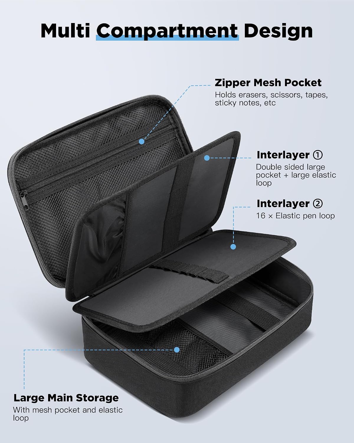 Big Capacity Storage Pouch Marker Pen Pencil Case Simple Stationery Bag Box Art Tool & Sketch Storage Boxes for