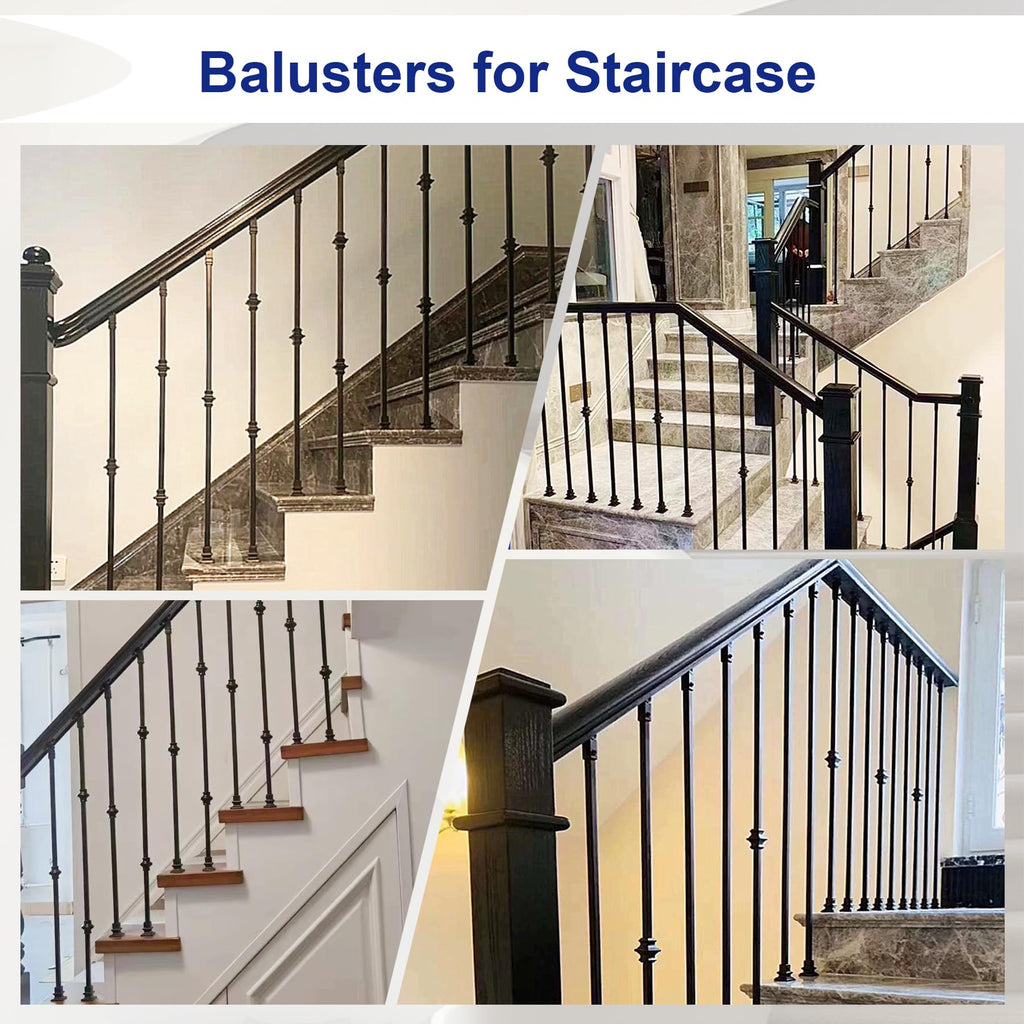 10-Pack Iron Balusters 44" Wrought Iron Stair Spindles