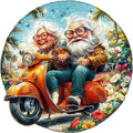 Wooden Puzzles for Adults, Motorcycle Granny Wooden Jigsaw Puzzle for Adults, Cool Wood Puzzles Adult, Unique Shape