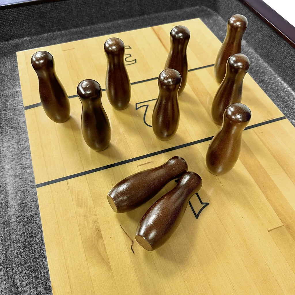 Tabletop Shuffleboard Bowling Pin Set Portable Shuffleboard Bowling Pin Game,Solid Wood Shuffleboard Bowling Curling