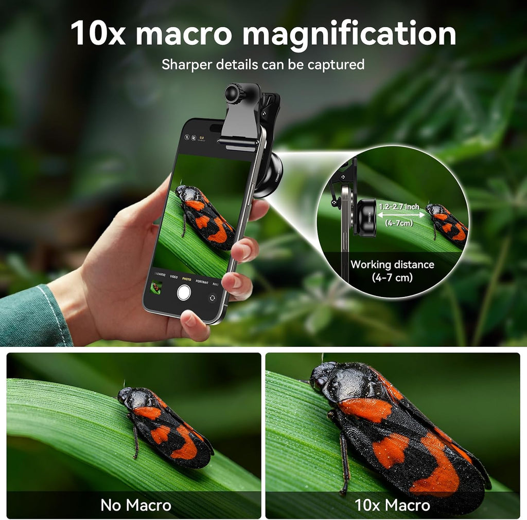 Professional Macro Photography Lens for Smartphone Macro Lenses | for iPhone, Samsung, Galaxy, Oneplus, Android