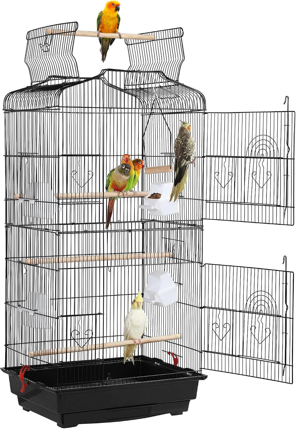 41-inch Open Top Medium Bird Cages for Parakeets Finches Canaries Lovebirds Small Quaker Parrots Cockatiels Budgie