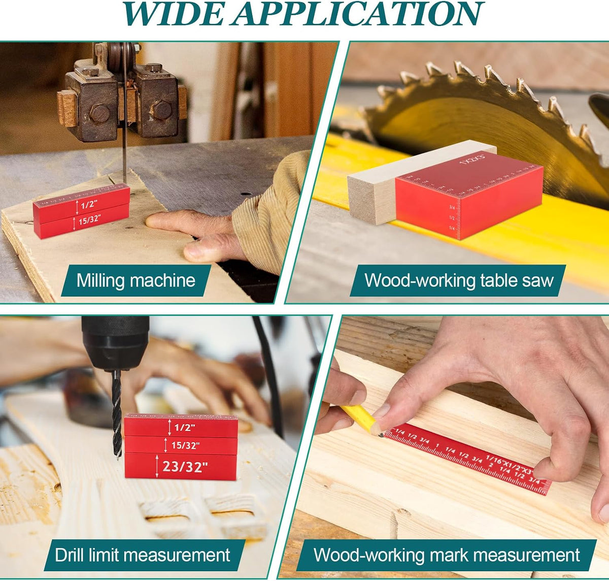 15 PCS Precision Setup Blocks for Woodworking