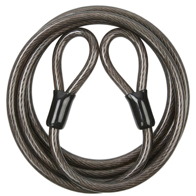 12mm Heavy Duty Security Cable with Looped Ends, Braided Steel Bike Lock Cable for Bicycle, Motorcycle & Outdoor