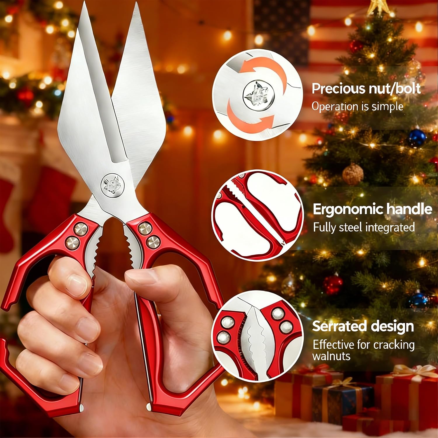 Multifunctional Heavy Duty Poultry Shears, Japanese High-Carbon Steel Kitchen Shears, Kitchen Scissors for