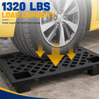 4 Pcs Plastic Pallets for Basement Storage,23.6''x15.8''x3.9''