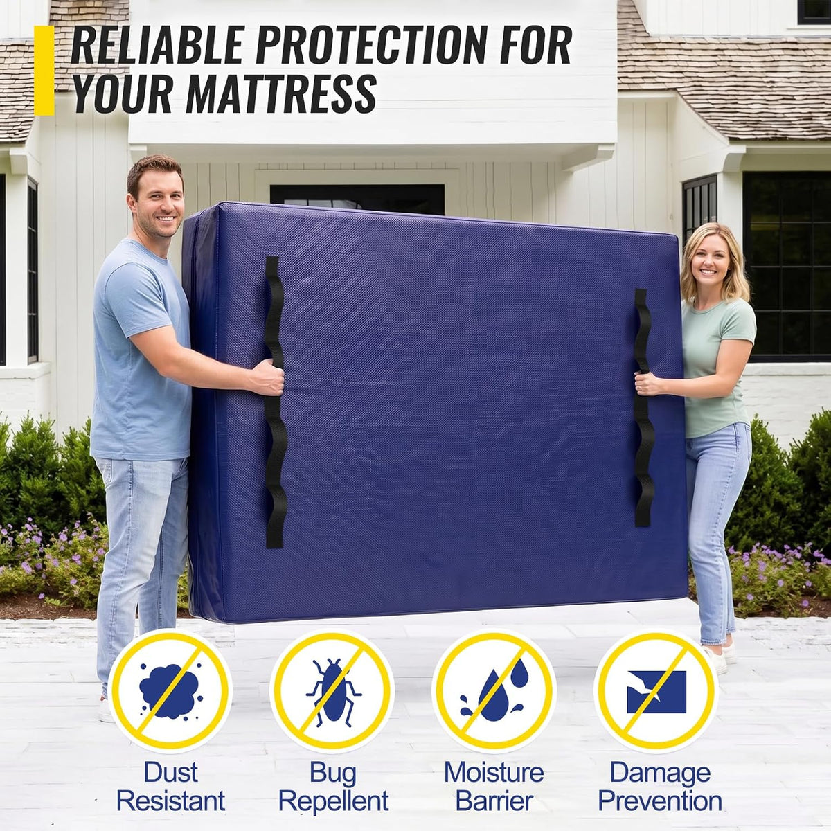 Mattress Bags Water-resistant Cover for Moving & Storage, King