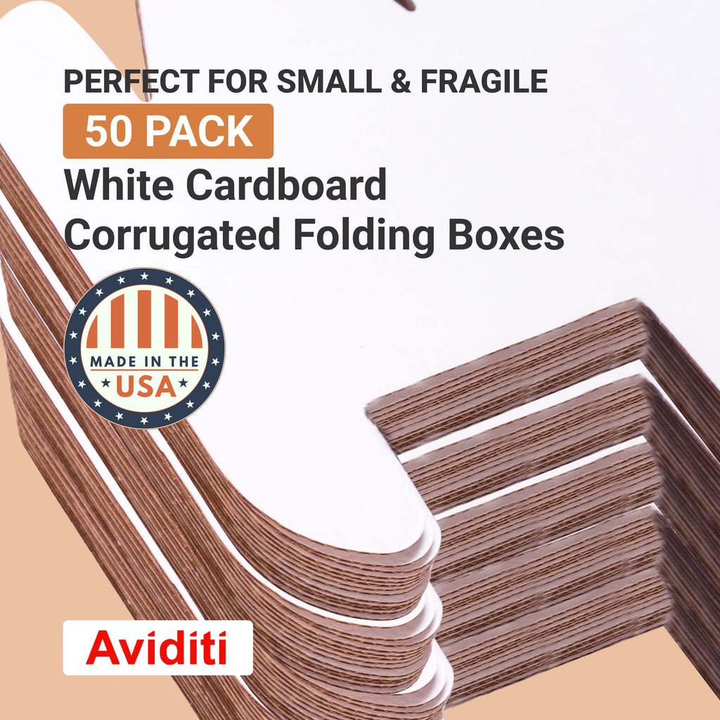 8x8x6 Shipping Boxes Small (50-Pack) Heavy Duty Corrugated Cardboard Boxes for Packing, Mailing, Packaging, Moving, &