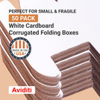 8x8x6 Shipping Boxes Small (50-Pack) Heavy Duty Corrugated Cardboard Boxes for Packing, Mailing, Packaging, Moving, &
