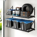2-Pack 2x4ft Garage Wall Shelving - Heavy Duty Garage Storage Rack, 660lbs Load Capacity with Brace Guardrail