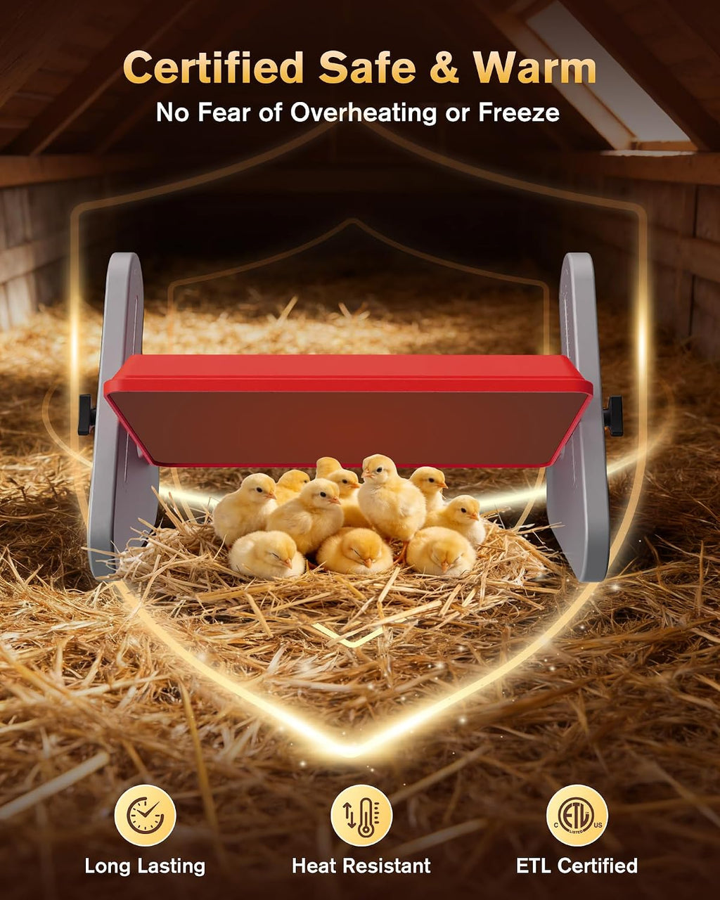 60W Chick Heat Plate, Adjustable Brooder Heater,ETL Certified