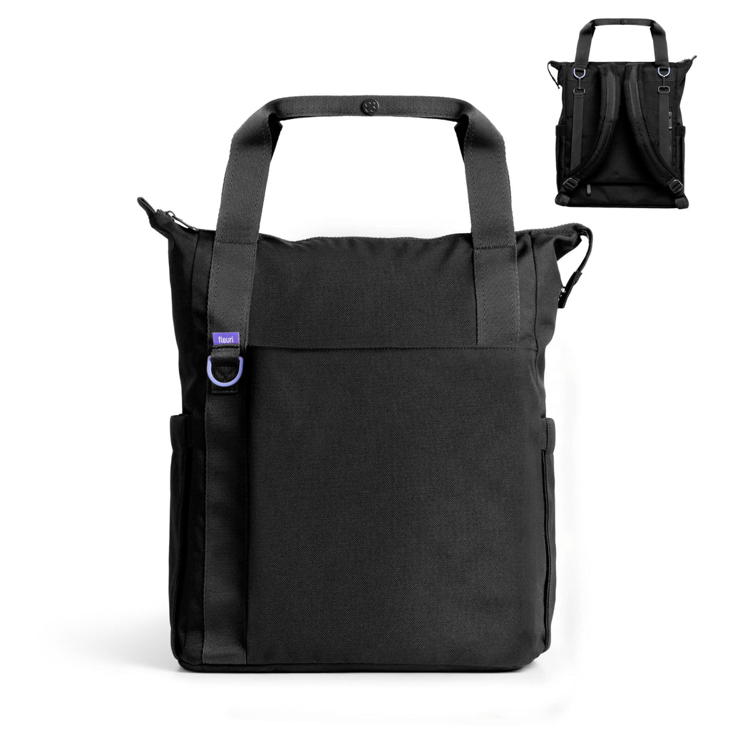 Fleuri All-Day Diaper Bag Backpack, Easy-Clean, Licorice