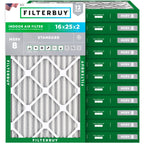 16x25x2 Air Filter MERV 8 Dust & Allergy Defense (12-Pack)