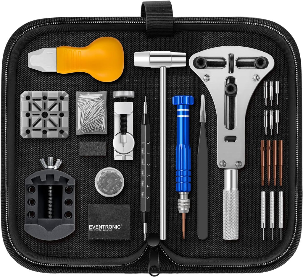 154PCS Watch Repair Kit:Watch Link Removal & Battery Replacement | All-in-One Watch Repair Tools & Kits with Band Pin