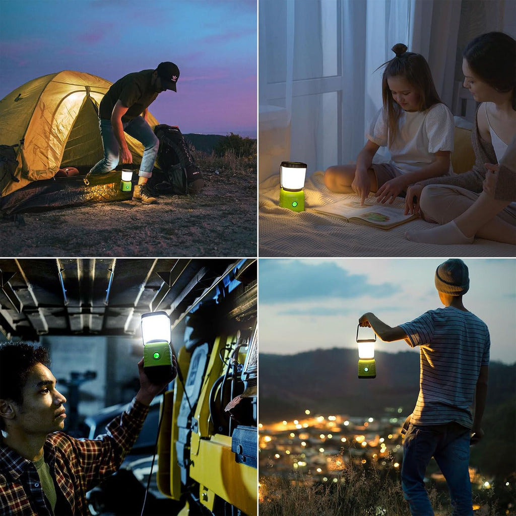 1300LM LED Camping Lantern Rechargeable, 4 Light Modes, 3600mAh Power Bank, IPX4 Waterproof, Perfect Lantern