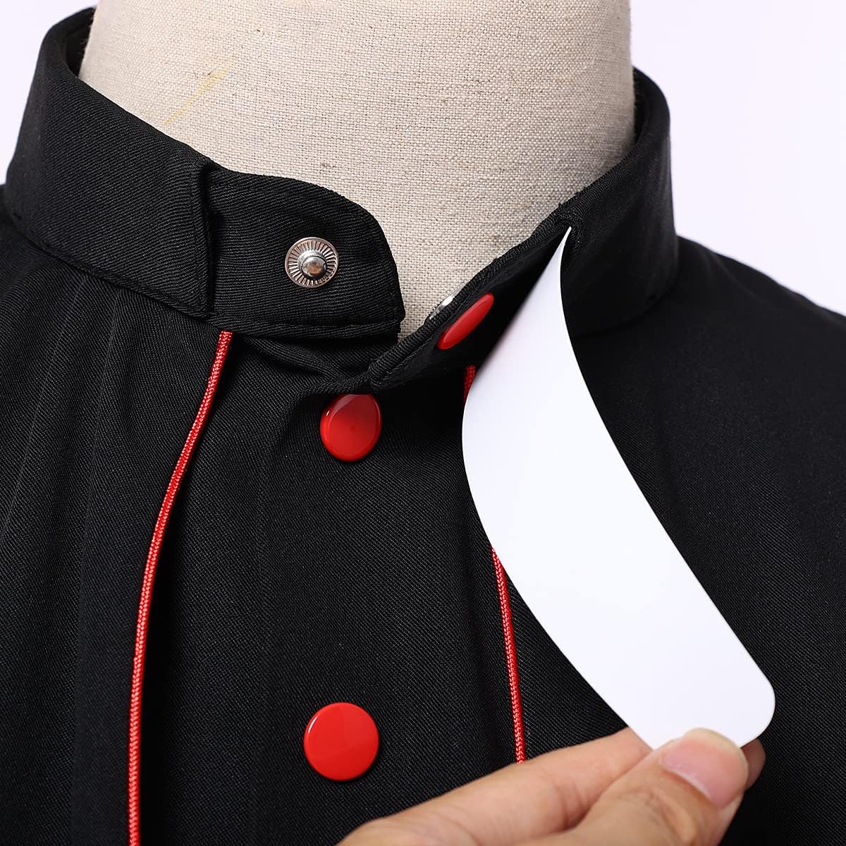 Priest Soutane Roman Cassock Costume Minister Choir Cassock with Cincture Band Belt