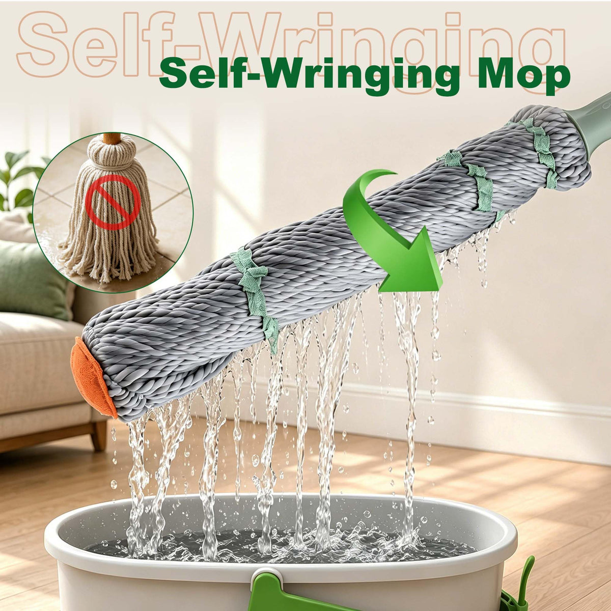 Self Wringing Twist Mop for Floor Cleaning