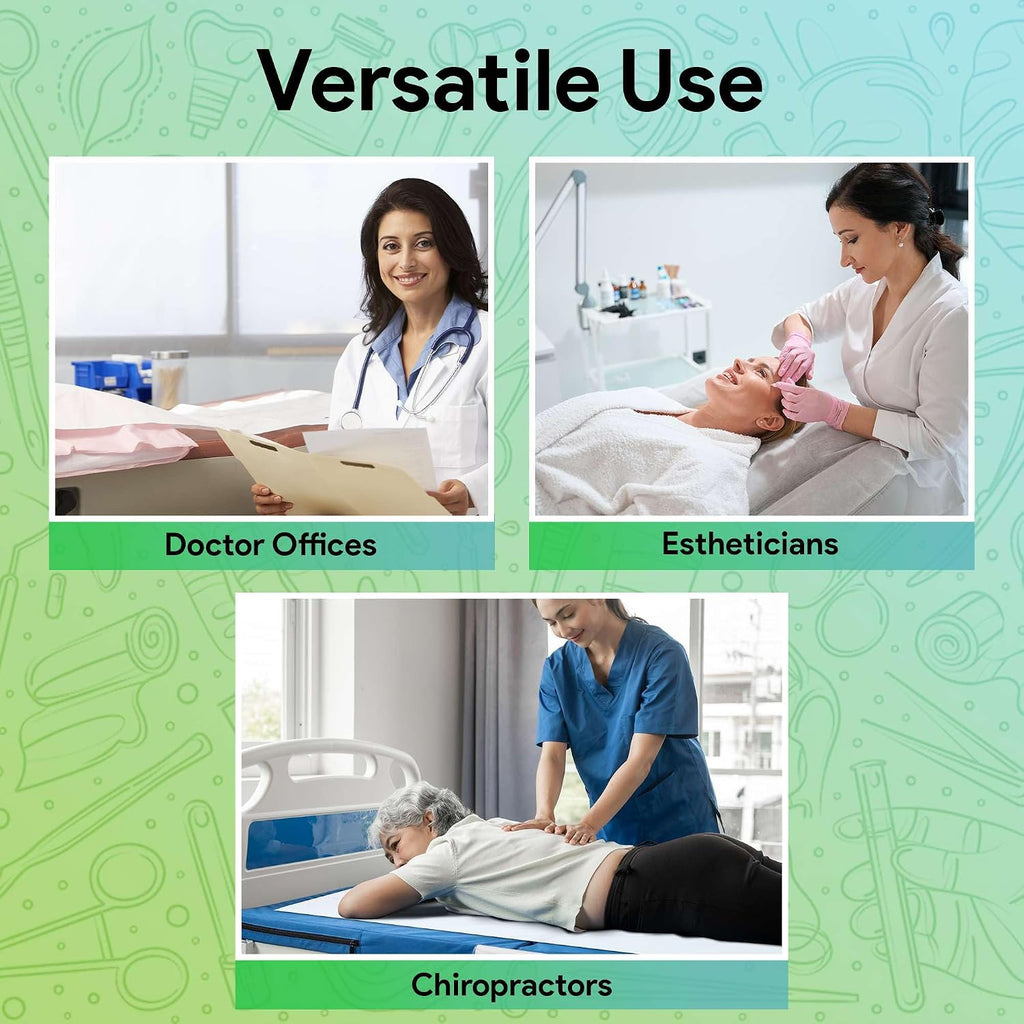 Medical Exam Table Paper 17"x125 Feet - 1 Roll of Disposable White Table Paper Rolls for Doctor's Offices