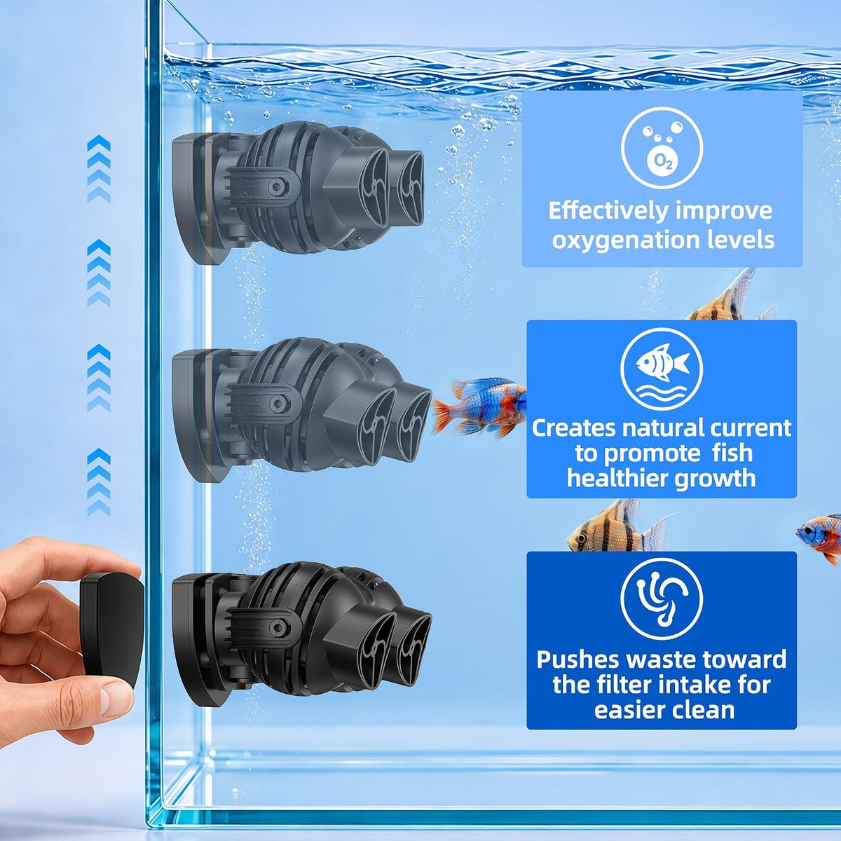 Magnetic Wave Maker for Aquarium: 1s Attach on fish tank
