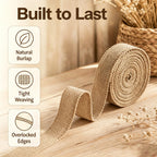 2" Burlap Ribbon 12Yards, Jute Craft Roll for Wrapping
