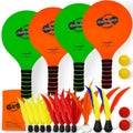 Paddle Game Select Double Badminton Set 4 Rackets - Beach Games for Kids Teens Adults and Family Games -Outdoor Games