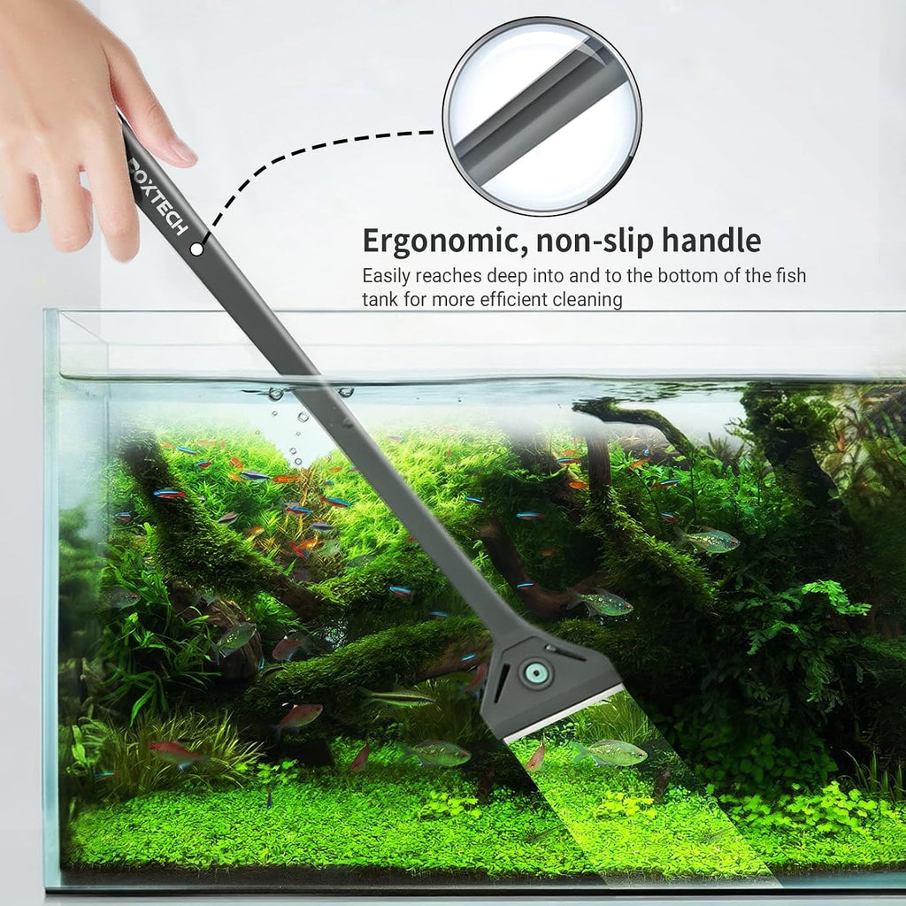 Aquarium Algae Scraper with Dual Head Design for Small Tanks