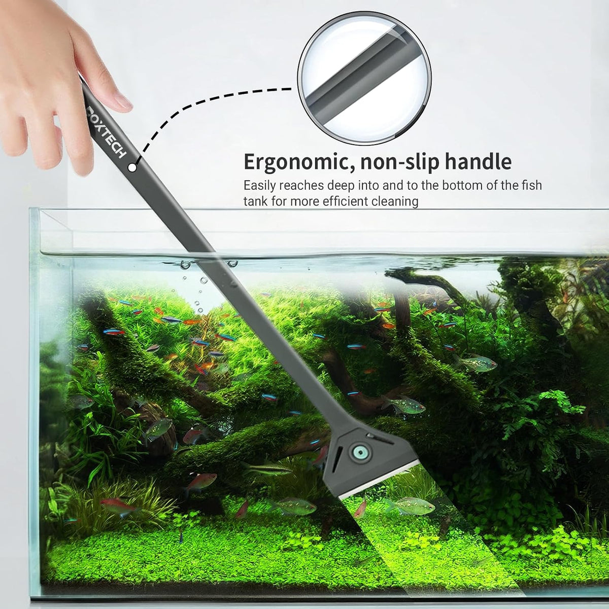 Aquarium Algae Scraper with Dual Head Design for Small Tanks