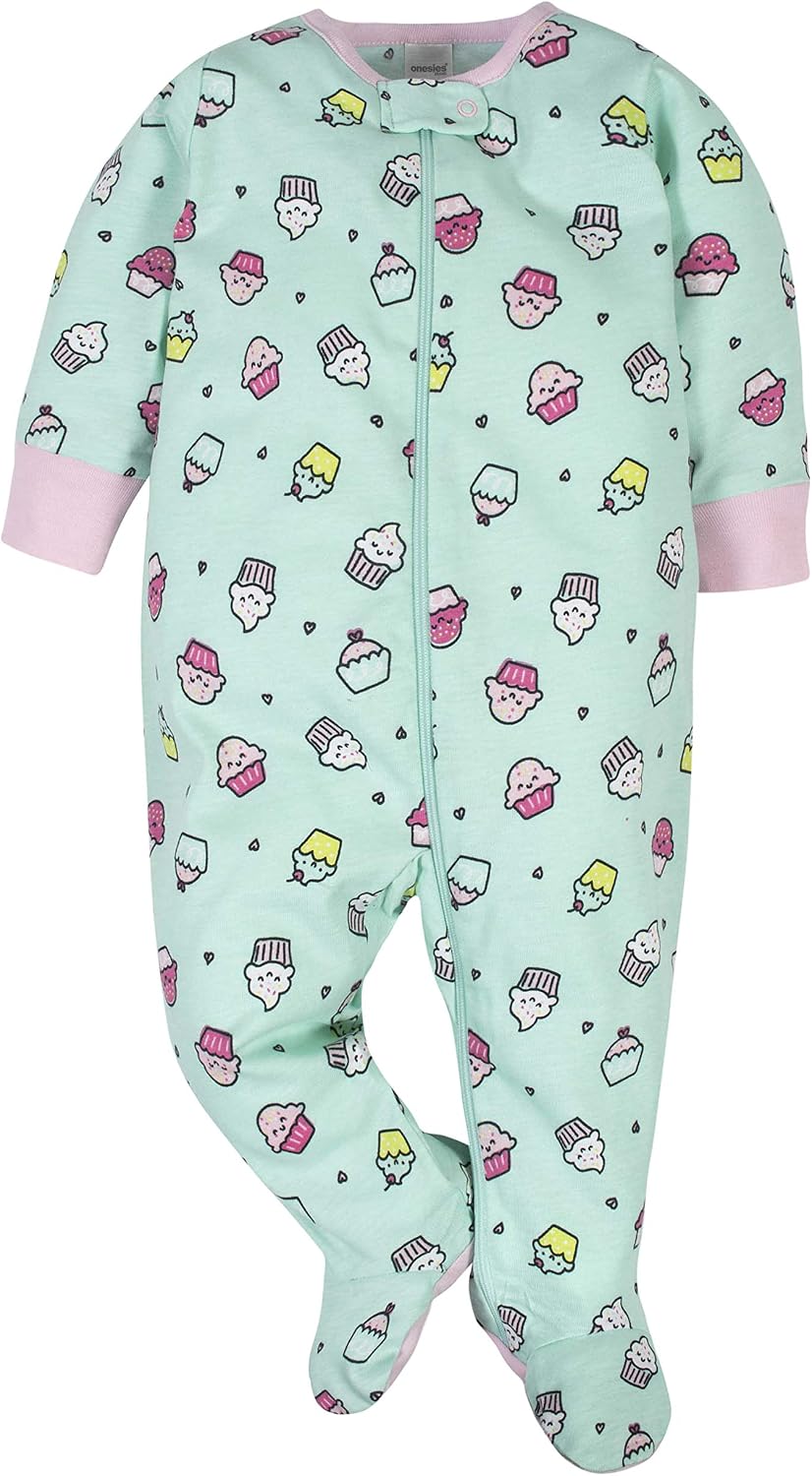 Baby Girls' 4-pack Sleep 'N Play Footies Multi Pack