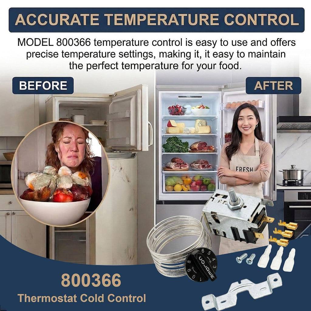 800366 Refrigerator Temperature Control Kit Compatible with True Cooler