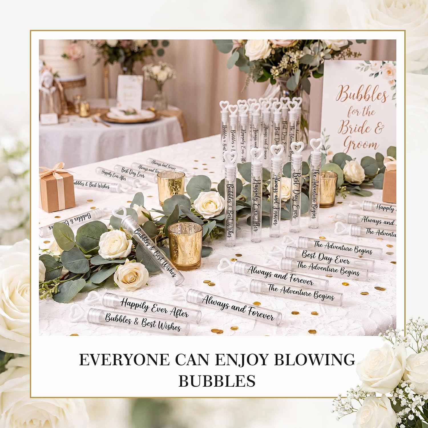 60 Pcs Wedding Mini Bubble Wands Bulk Heart Wedding Bubble Wand for Guests Send Off Bridal Shower Party Supplies for