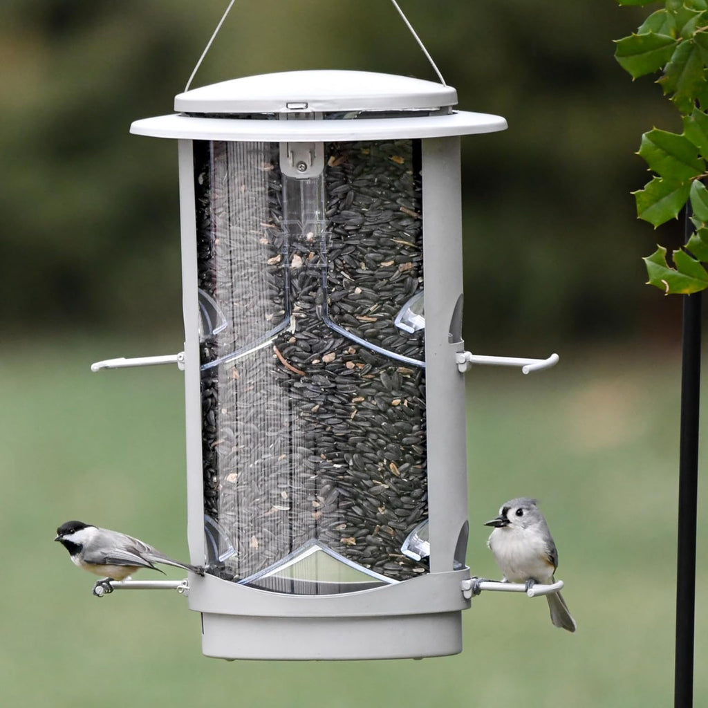 X-1 Squirrel-Proof Bird Feeder with 4.2-Pound Bird Seed Capacity and Four Feeding Ports