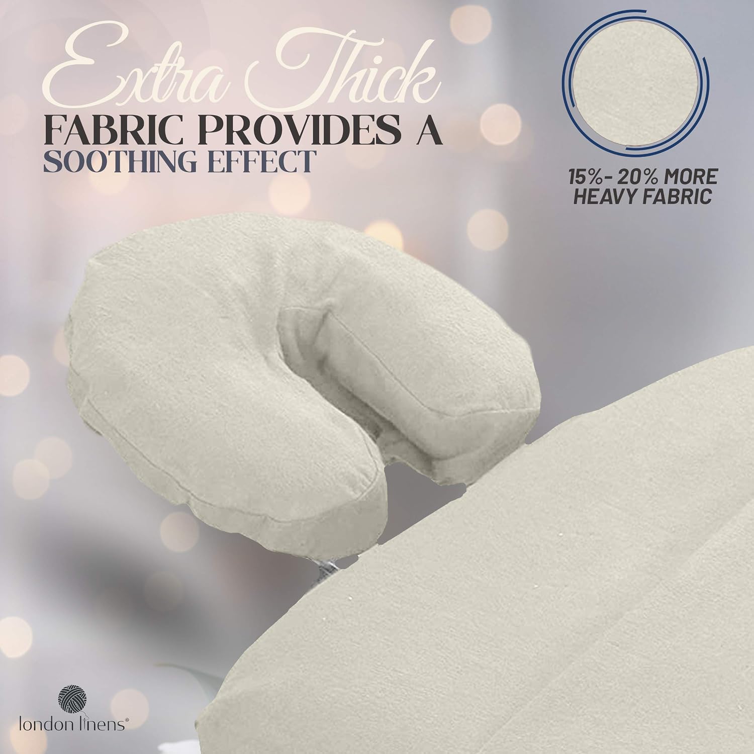 Pack of 4, Premium Extra Thick 100% Cotton Flannel Massage Tables Face Cradle Covers Cozies Fitted - Includes 4 pcs