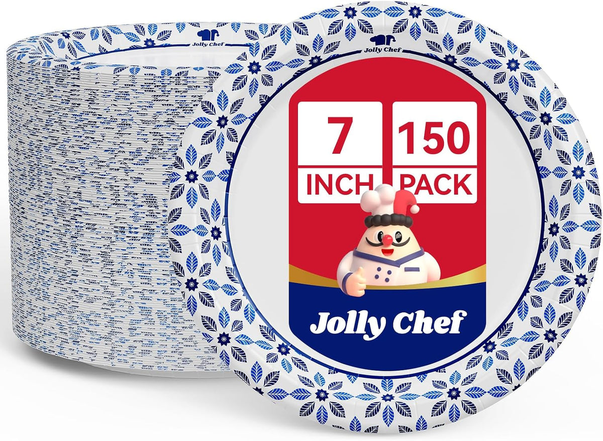 7 inch 150 Pack Disposable Paper Plates