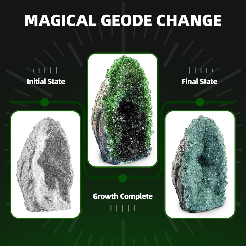 Geodes Crystal Growing Kit for Kids,Science Kit for Kids Ages 6-12 | 24-Hour Fast Crystal Growth, DIY STEM Toys