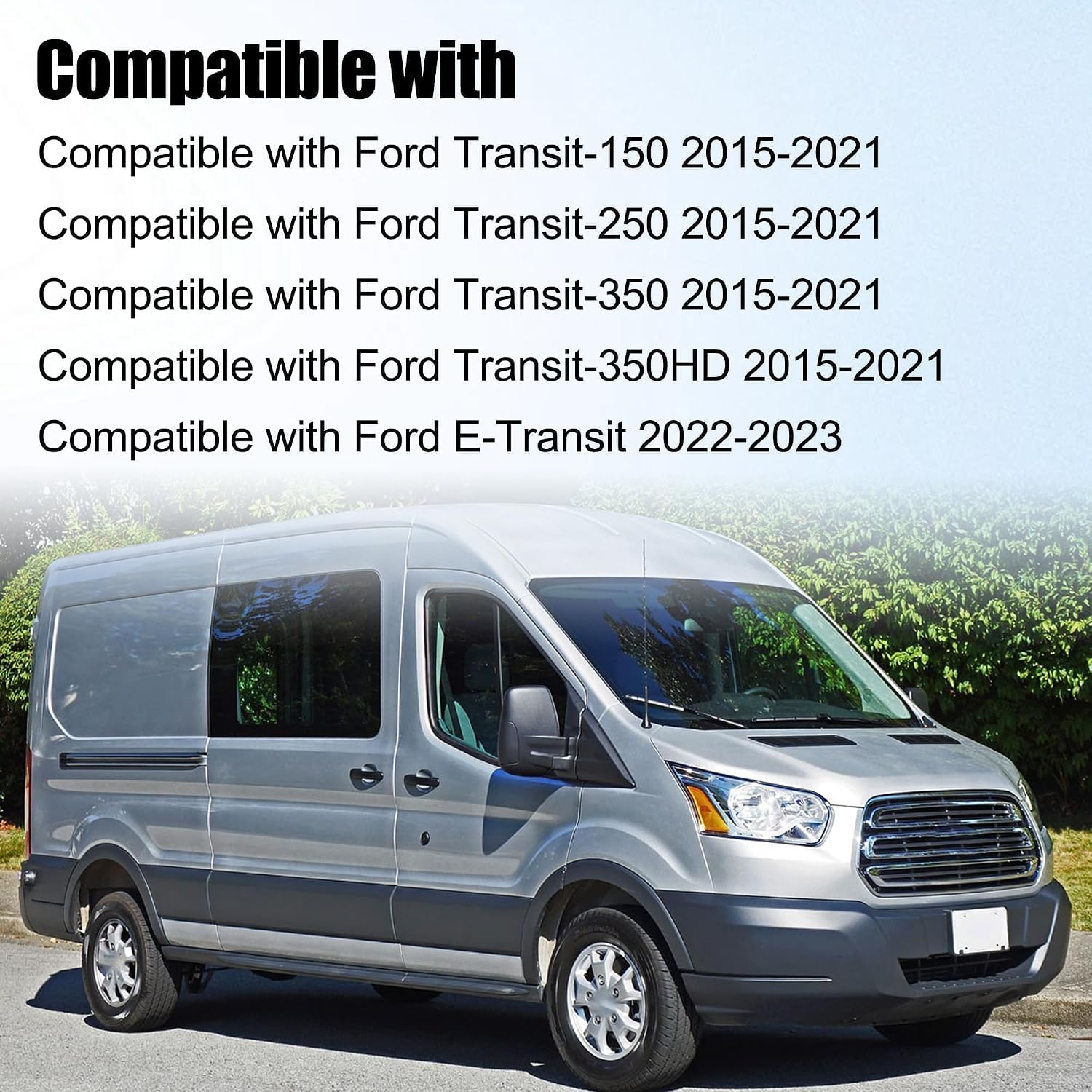 Right Side Exterior Fender Upper Molding Mirror Trim Fits For Ford Transit-150 Transit-250 Transit-350 Transit-350HD