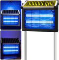 Solar Bug Zapper Outdoor, 4500V Solar Mosquito Zapper Outdoor Waterproof, 1/2 Acre Coverage Rechargeable Electric Fly