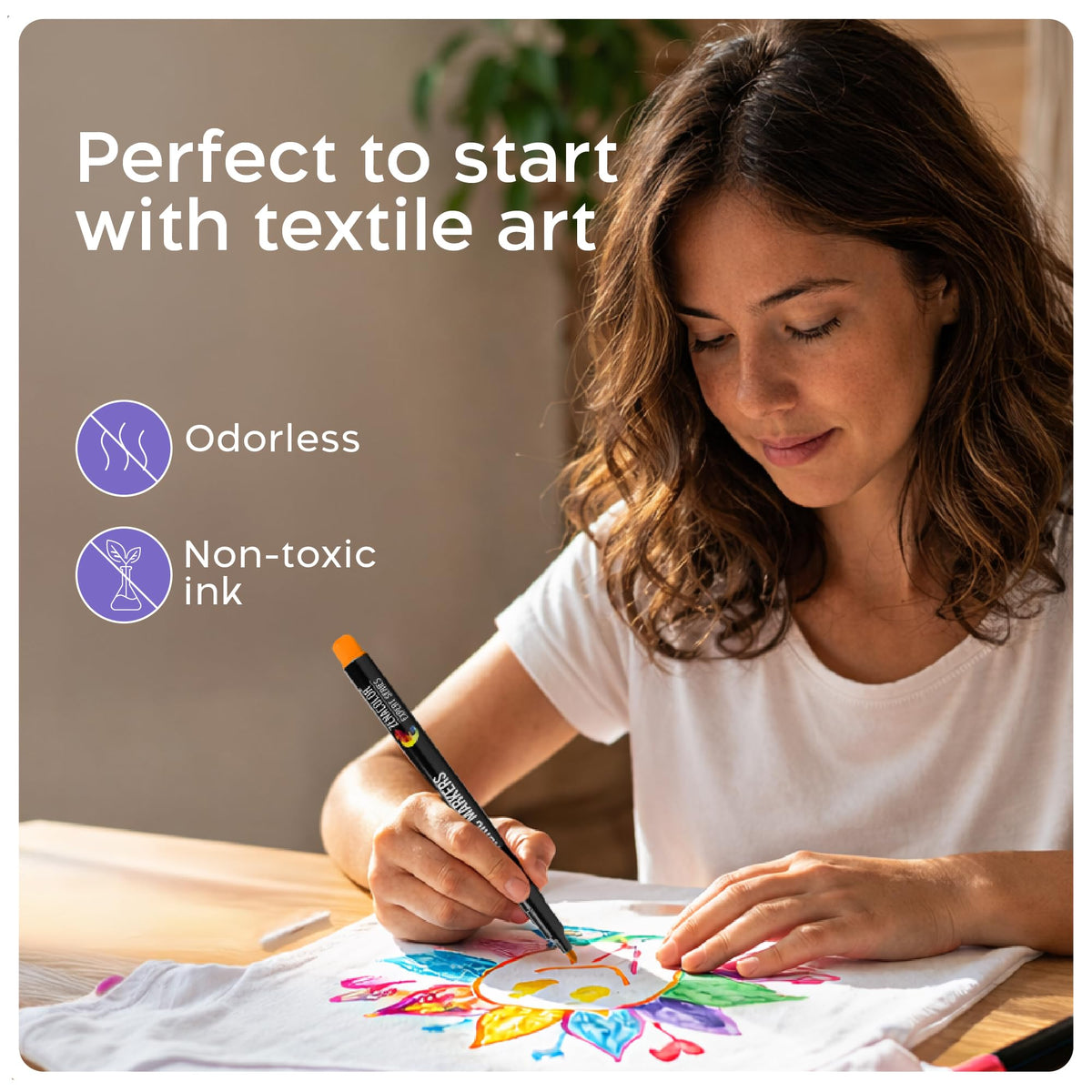 40 Fabric Markers Permanent for Clothes - Fine Point