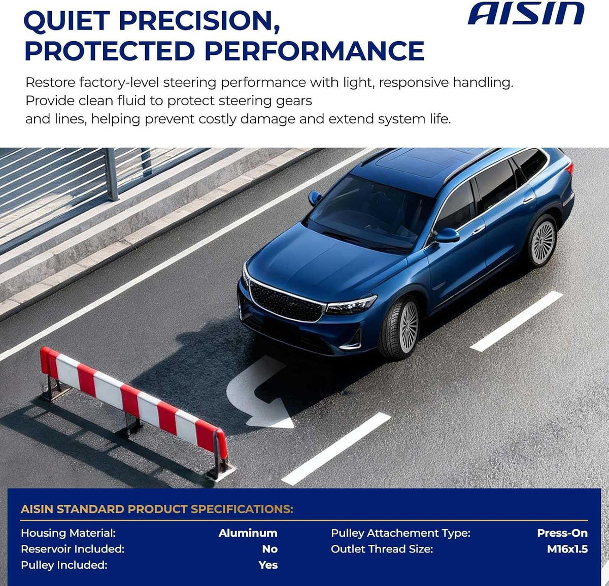 AISIN AFTERMARKET PSPT-00438 Power Steering Pump with Pulley