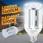 44W LED Corn Light Bulb(6 Pack),Fanless,(390 Watt Equivalent) E26/E39 Medium/Large Mogul Base LED Cob Lamp 5000K