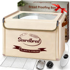 Extra Large Folding Bread Proofing Box, Dough Proofer 66-108°F Temp Control 1-48H Timer, Sourdough Starter Warmer